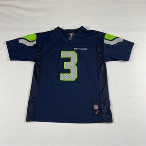 NFL Seattle Seahawks Russell Wilson Kids Football Jersey Youth Boys L (14/16)